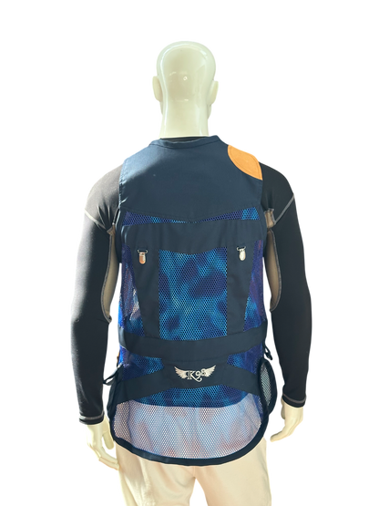 Retro del gilet K98 K11 Trap Galassia Blu, design senza tasca posteriore per maggiore leggerezza e dinamismo​