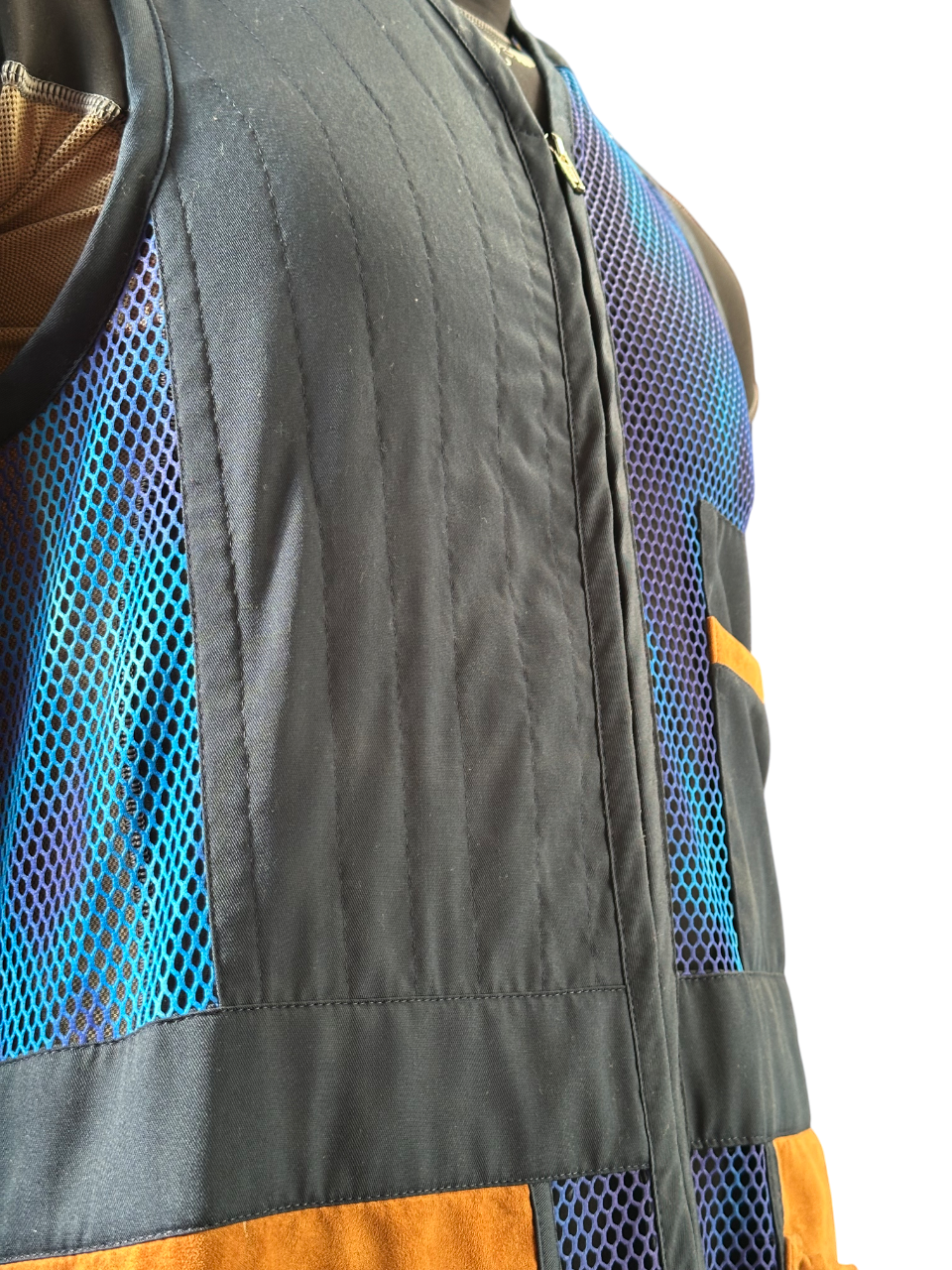 Tessuto e materiali del gilet da tiro K98 K11 Trap Basic Blu, qualità Made in Italy​