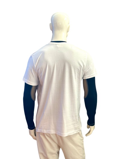 T-shirt K98 Shooter bianca vista posteriore, stile tecnico per tiratori​