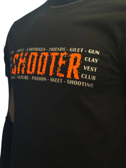 Tessuto della T-shirt K98 Shooter nera, cotone biologico OEKOTEX​